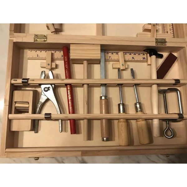 Bộ dụng cụ sửa chữa bằng gỗ cỡ lớn – Vali DIY kèm đầy đủ phụ kiện, giúp bé rèn kỹ năng thủ công