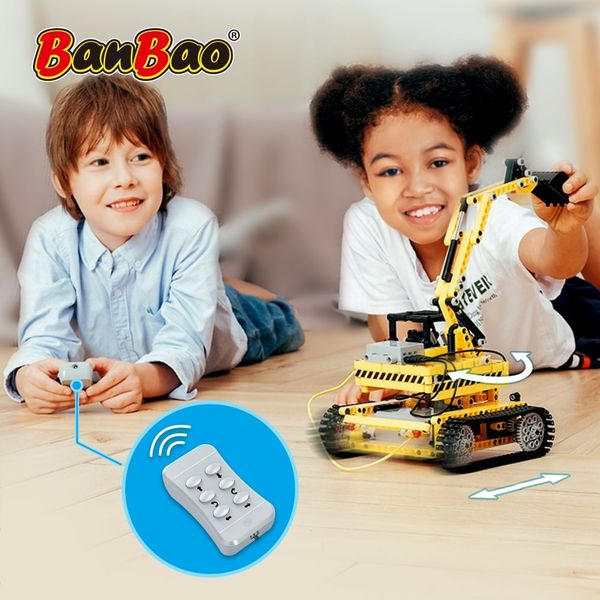 Đồ chơi lắp ráp STEM xe công trình 6in1 BanBao 6908 (1080 chi tiết)