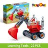 Đồ chơi lắp ráp máy xúc đất BanBao 9709 (22 chi tiết) – mô hình xe công trình mini cho bé