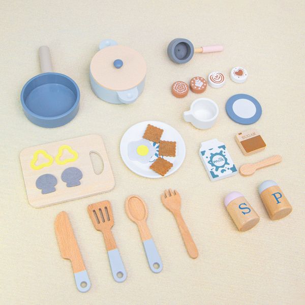 Bộ đồ chơi làm bánh bằng gỗ – Mô hình bếp làm bánh mini kèm phụ kiện, phát triển kỹ năng cho bé