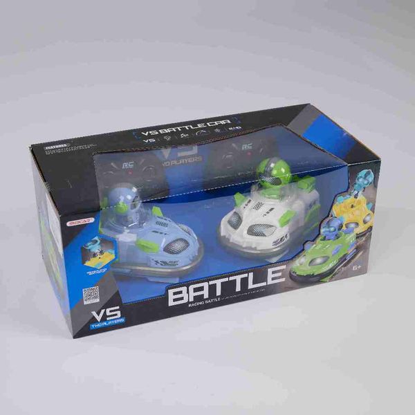 Xe chiến đấu điều khiển từ xa Battle Car- hiệu ứng đèn, xoay/lật 360°,2 xe đối kháng, đèn LED, pin sạc 3.7V cho bé