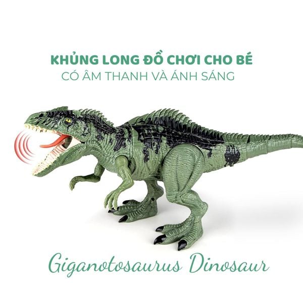 Đồ chơi khủng long phun lửa có âm thanh và đèn  – kích thích tư duy & khám phá thế giới khủng long