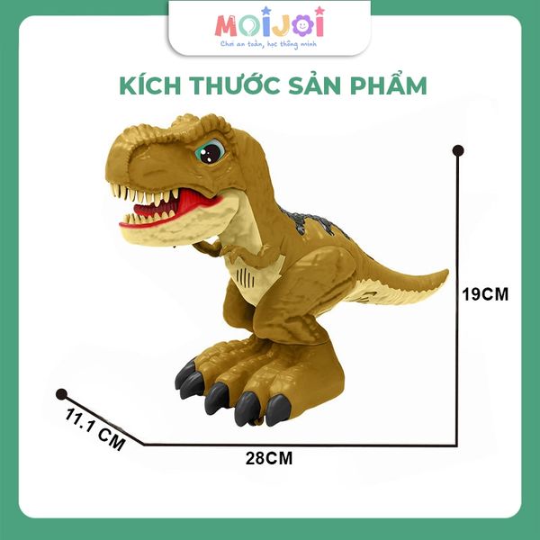 Khủng long điều khiển từ xa RC dinosaur – mô hình T-Rex phát sáng, xoay 360 độ