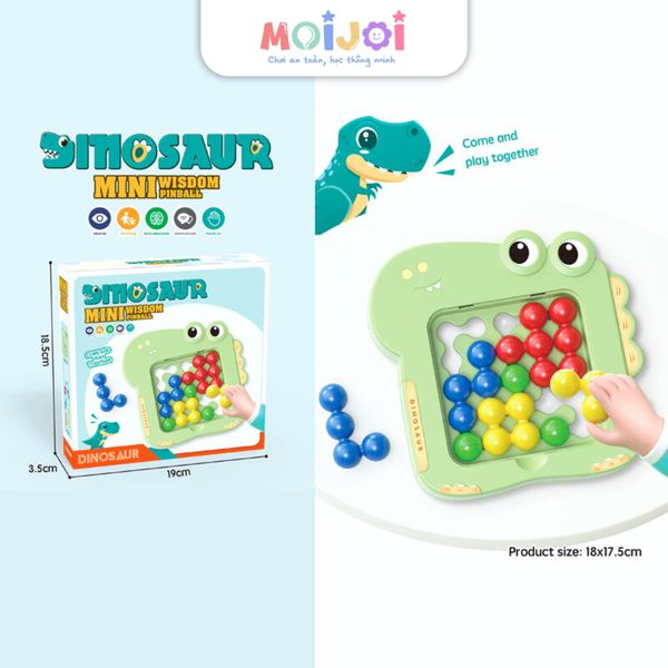 Đồ chơi pinball mini ghép hình khủng long – trò chơi xếp hình trí tuệ cho bé