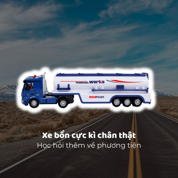 Đồ chơi xe bồn điều khiển từ xa Transport Truck – Mô hình xe chở dầu chuyên dụng (55 cm)
