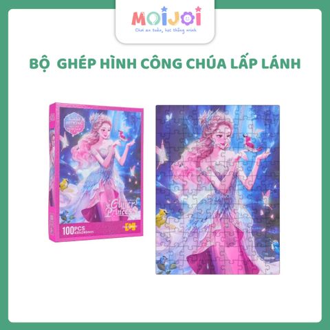 Trò chơi ghép hình công chúa lấp lánh – Glitter Princess Lina Arlo, 100 mảnh, họa tiết kim tuyến