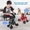 Đồ chơi chó robot RC Stunt – điều khiển tay cầm + tay đeo, xoay/nhào lộn 360°, sạc USB, quà cho bé