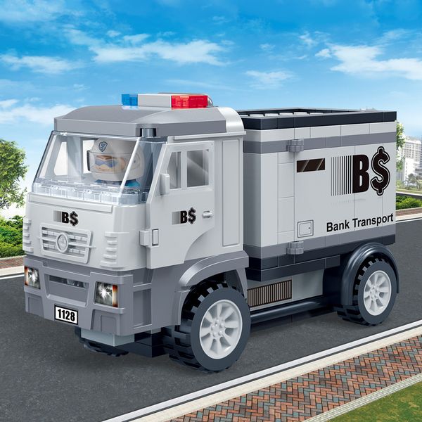 Đồ chơi lắp ráp xe cảnh sát vận chuyển tiền ngân hàng Banbao 7016 (145 PCS)