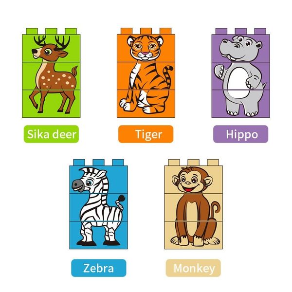 Đồ chơi lắp ráp động vật chủ đề sở thú cho bé BanBao 9003 (15 chi tiết)