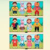 Bộ đồ chơi ghép hình thay quần áo gia đình – Hộp gỗ kèm giá phơi đồ, giúp bé phát triển tư duy và kỹ năng sáng tạo