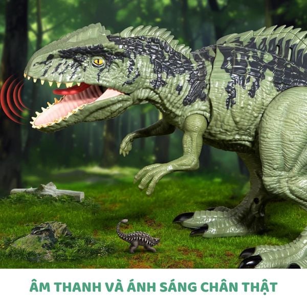 Đồ chơi khủng long phun lửa có âm thanh và đèn  – kích thích tư duy & khám phá thế giới khủng long