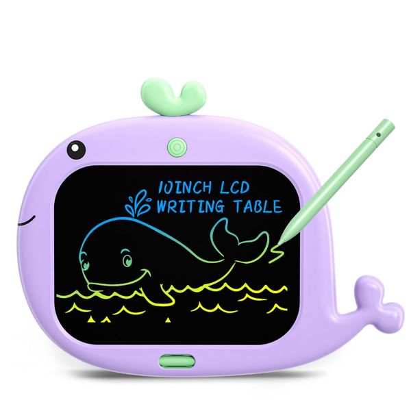 Bảng vẽ tự xóa LCD hình cá voi 10 inch – Vẽ, viết, xóa tiện lợi cho bé Moijoi store