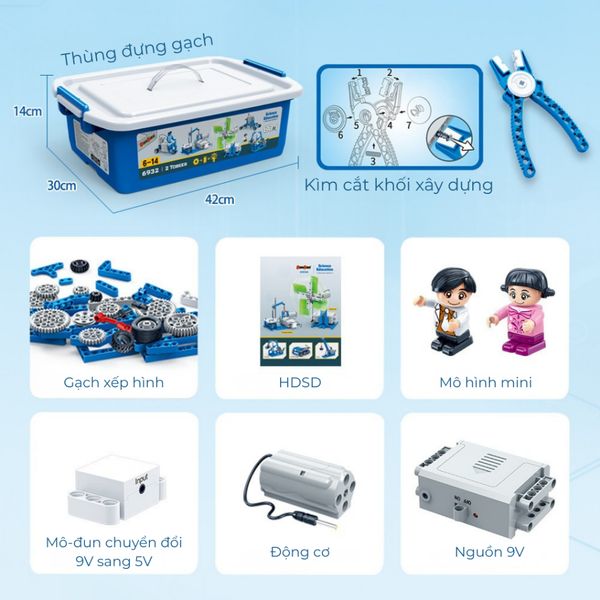 Đồ chơi lắp ráp khoa học Power Machinery 80 IN 1 BanBao 6932 - Mô hình giáo dục STEM (614 chi tiết)
