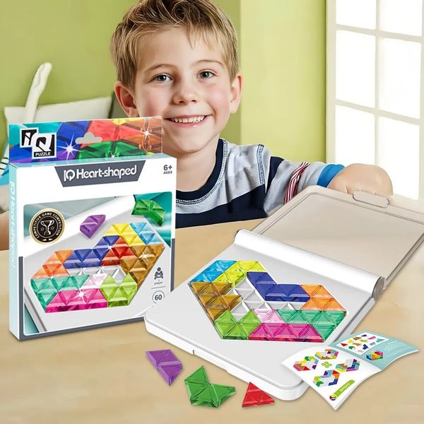 Bộ đồ chơi xếp hình IQ Heart-shaped – Trò chơi trí tuệ ghép hình tim cho bé và người lớn