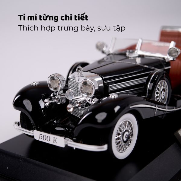 Xe mô hình xe hơi cổ điển 500k vintage – tỉ lệ 1:18 – hợp kim