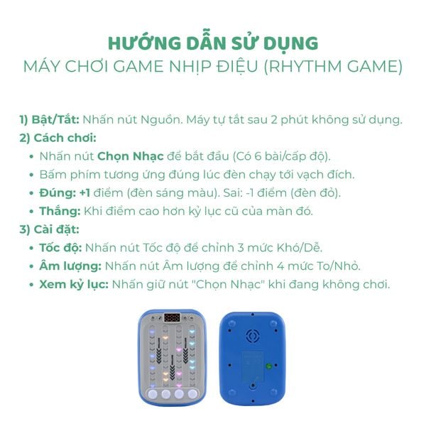 Máy chơi game Rhythm Master – Đồ chơi phản xạ theo nhịp cho bé