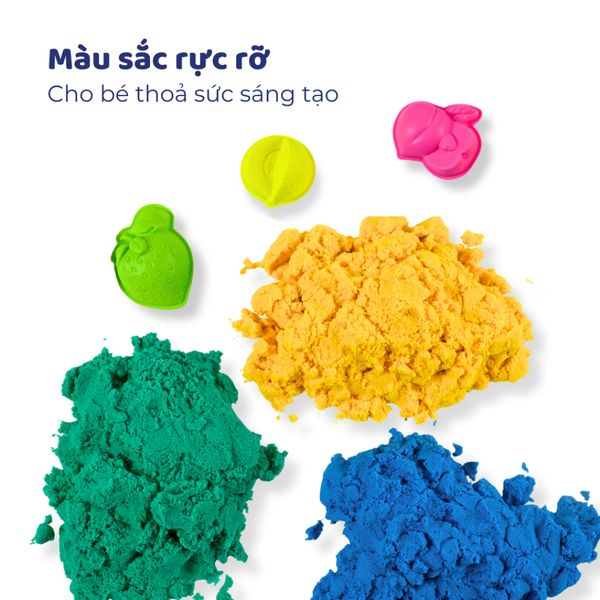 Đồ chơi cát động lực + khuôn tạo hình chủ đề rau củ (Bộ chơi cát sáng tạo cho bé)