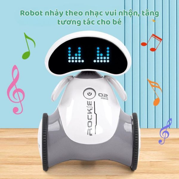 Đồ chơi robot thông minh điều khiển từ xa Rockie A102 – Robot cảm ứng, nhảy múa & phát nhạc