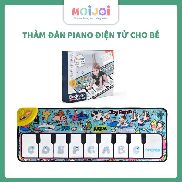 Thảm chơi nhạc cho bé có đàn piano, âm thanh động vật, thảm nhảy cho trẻ tập đi, đồ chơi Montessori