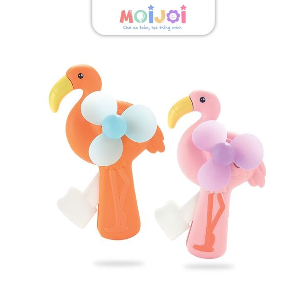 Quạt cầm tay mini hình chim hồng hạc – flamingo fan toys series – đồ chơi gió mát cho bé