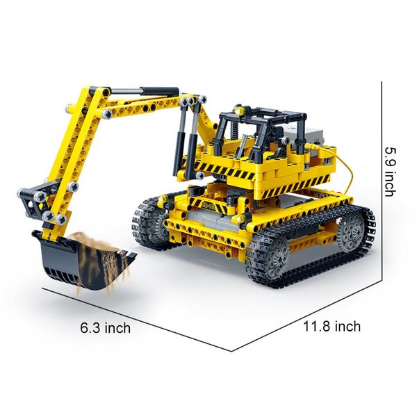 Đồ chơi lắp ráp STEM xe công trình 6in1 BanBao 6908 (1080 chi tiết)