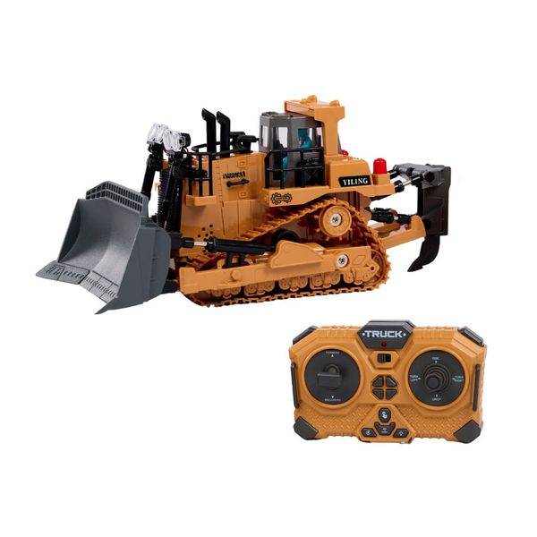 Đồ chơi điều khiển từ xa Xe ủi Truck 1:20 – đèn sáng, nâng hạ lưỡi ủi, chất liệu hợp kim + ABS