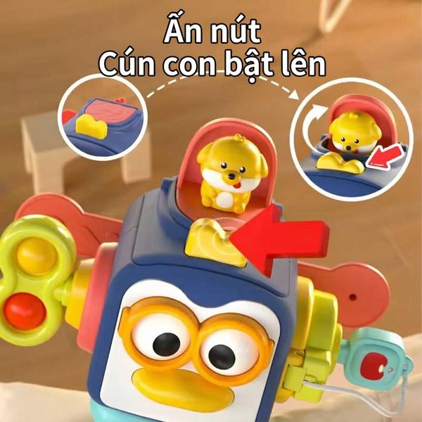 Hộp đồ chơi bận rộn Mini Busy Box hình chim cú – Phát triển kỹ năng vận động tinh cho bé