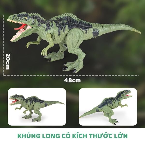 Đồ chơi khủng long phun lửa có âm thanh và đèn  – kích thích tư duy & khám phá thế giới khủng long