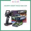 Xe drift short truck 4WD 1/28 điều khiển từ xa – Tốc độ 30Km/h, hợp kim, đèn LED, pin 7.4V 400mAh