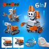 Đồ chơi lắp ráp STEM robot 6in1 tránh vật cản banbao 6917 (555 chi tiết)