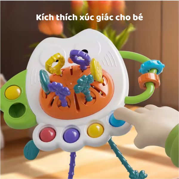 Đồ chơi gặm nướu hình cú mèo đa chức năng – phát triển giác quan, kỹ năng cầm nắm cho bé