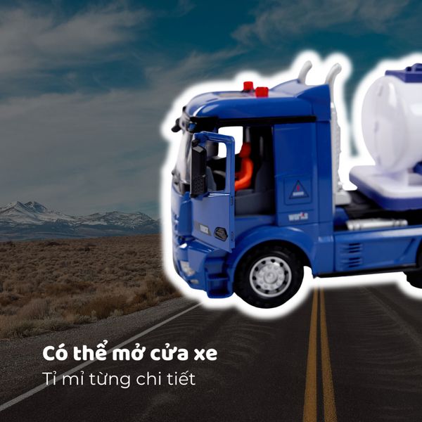 Đồ chơi xe bồn điều khiển từ xa Transport Truck – Mô hình xe chở dầu chuyên dụng (55 cm)
