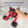 Đồ chơi chó robot RC Stunt – điều khiển tay cầm + tay đeo, xoay/nhào lộn 360°, sạc USB, quà cho bé