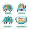 Xe buýt bận rộn 6 trong 1 Montessori Baby Toys – có đàn piano, rút dây, xếp hình, gõ búa