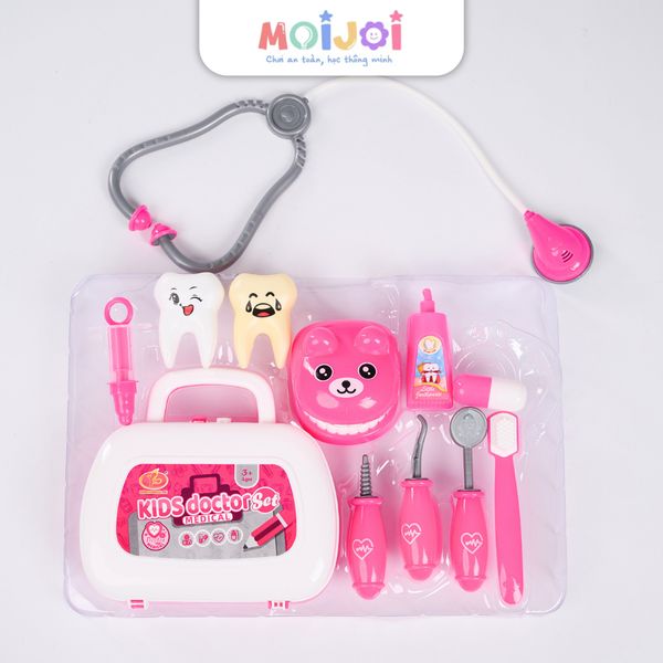 Bộ đồ chơi bác sĩ nha khoa cho bé – Kids Doctor Set Medical, hộp vali kèm phụ kiện