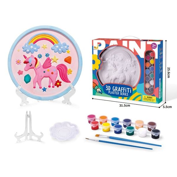 Bộ tô màu tượng 3D – chủ đề Kỳ Lân & Cầu Vồng phát triển khả năng sáng tạo của trẻ