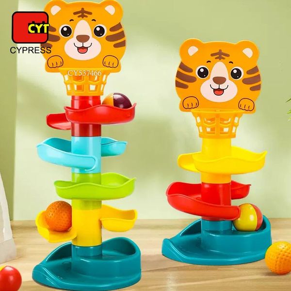 Đồ chơi tháp thả bóng hình hổ – Educational Bang & Bingo, 5 quả bóng kèm theo, phát triển kỹ năng vận động