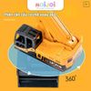 Đồ chơi xe máy xúc công trình, máy xúc điều khiển cơ học, nhiều khớp xoay linh hoạt tỉ lệ xe 1:14
