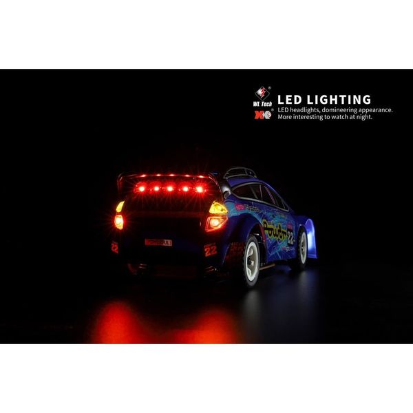Xe drift 4WD mini 1/28 điều khiển từ xa – Hợp kim cao cấp, đèn LED, giảm xóc 4 bánh, pin 7.4V 400mAh