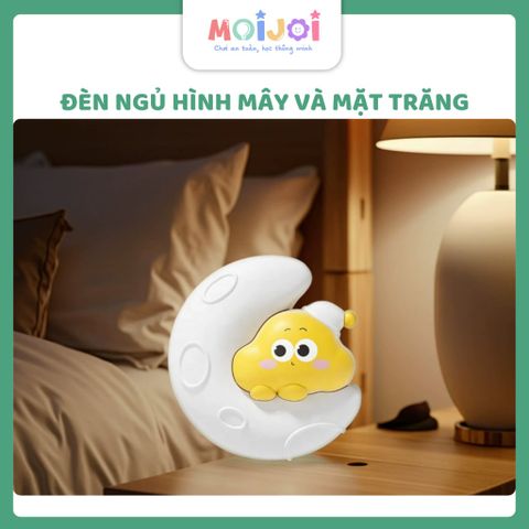 Đèn ngủ cho bé hình mặt trăng và đám mây dễ thương – fun night light Moijoi