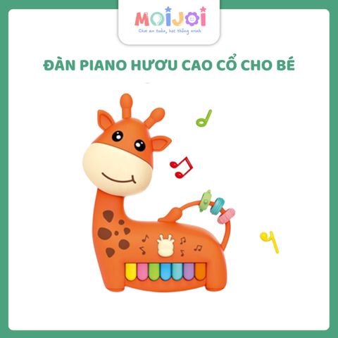 Đồ chơi đàn piano hươu cao cổ – Nhạc, đèn, phát triển giác quan và kỹ năng âm nhạc cho bé