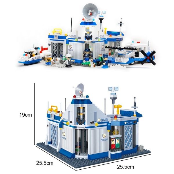 Đồ chơi lắp ráp đồn cảnh sát Police Station BanBao 8341 (718 chi tiết)