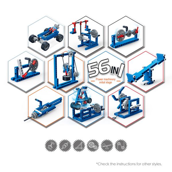 Đồ chơi lắp ráp kỹ thuật 56 in 1 BanBao 6918 – Bộ mô hình cơ khí giáo dục STEM (293 chi tiết)