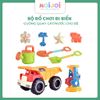 Bộ đồ chơi xe tải xúc cát kèm dụng cụ và khuôn tạo hình – đồ chơi bãi biển cho bé