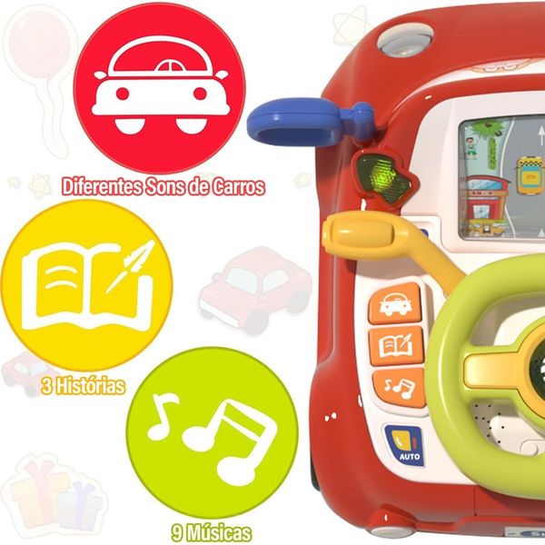 Bộ đồ chơi vô lăng lái xe mô phỏng – Đèn, nhạc, tương tác sống động cho bé