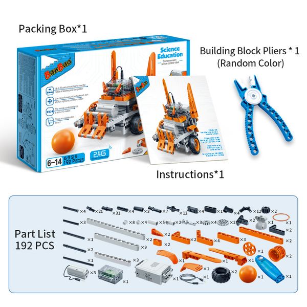 Đồ chơi lắp ráp STEM robot điều khiển từ xa BanBao 6925  (192 chi tiết)