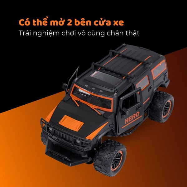 Xe ô tô điều khiển từ xa ROVER  –Xe mô hình, địa hình mạnh mẽ, pin sạc USB – màu Đen/Vàng