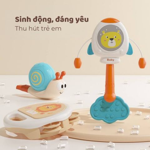 Bổ đồ chơi lục lạc cho bé  – còi, kèn, chuông lắc, trống tay & gặm nướu – dành cho trẻ từ 18 tháng tuổi trở lên