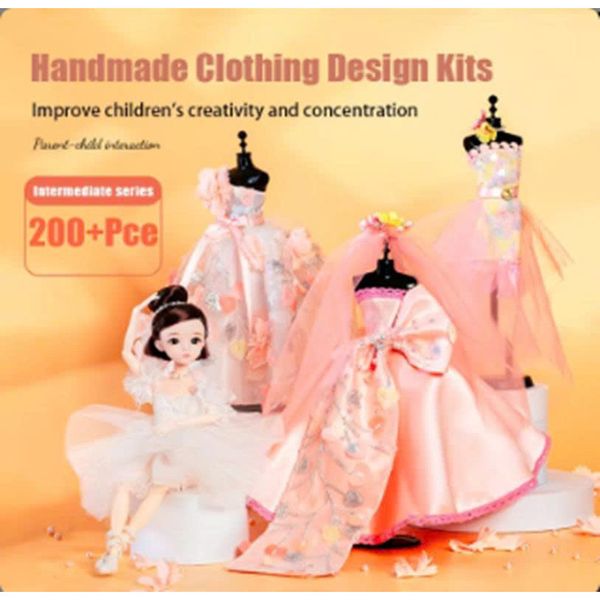 BỘ DIY THIẾT KẾ VÁY BÚP BÊ – SÁNG TẠO THỜI TRANG CHO BÉ GÁI