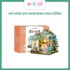 Mô hình DIY Book Nook - Mô hình nhà kính hoa hồng – Phong cách lãng mạn, nội thất chi tiết, trang trí sáng tạo